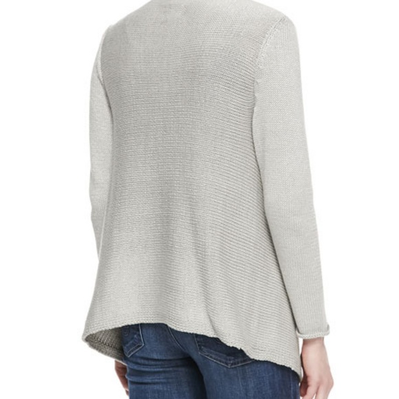 Pure Handknit Draped Metallic Knit Cardigan - Picture 2 of 8